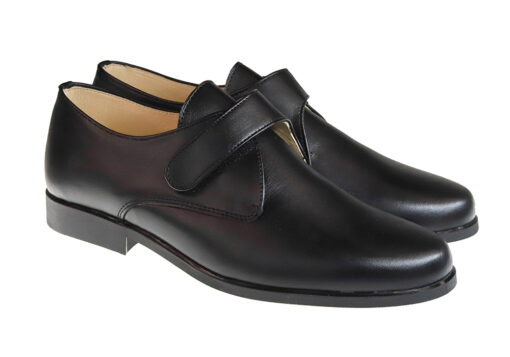 ZAPATO DE NIÑO COMUNIÓN PIEL NEGRO VELCRO - Imagen 2