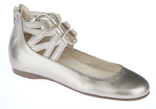 ZAPATO DE MUJER BAILARINA TALON ALTO PLATA