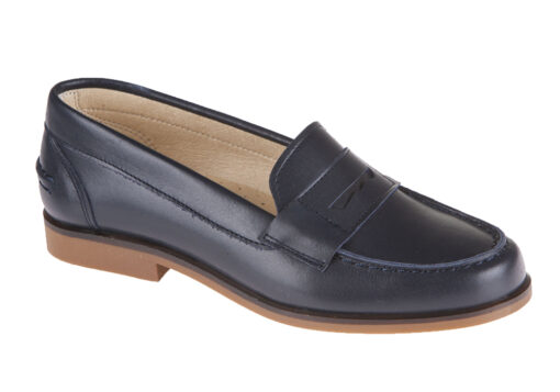 ZAPATO DE NIÑO COMUNIÓN PIEL MARINO