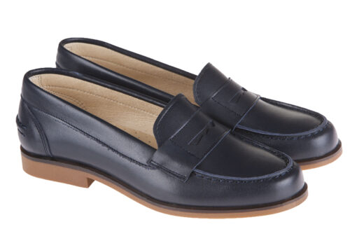 ZAPATO DE NIÑO COMUNIÓN PIEL MARINO - Imagen 2