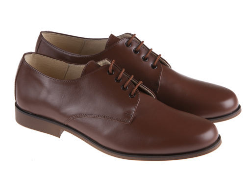 ZAPATO DE NIÑO COMUNIÓN PIEL MARRÓN - Imagen 2