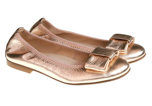 ZAPATO DE MUJER BAILARINA ROSA METALIZADO - Imagen 2