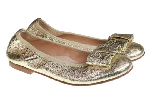 ZAPATO DE MUJER BAILARINA DORADA - Imagen 2