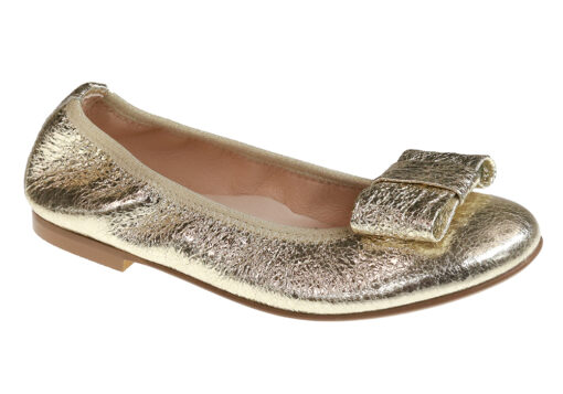 ZAPATO DE MUJER BAILARINA DORADA