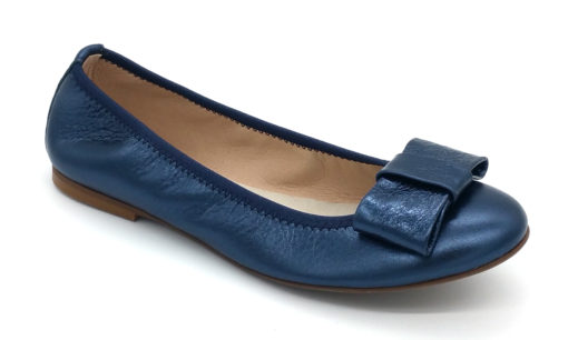 ZAPATO DE MUJER BAILARINA AZUL METALIZADO - Imagen 2