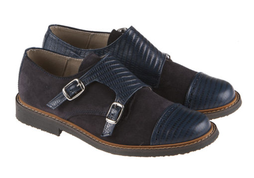 ZAPATO DE NIÑO COMUNIÓN HEBILLAS MARINO - Imagen 2