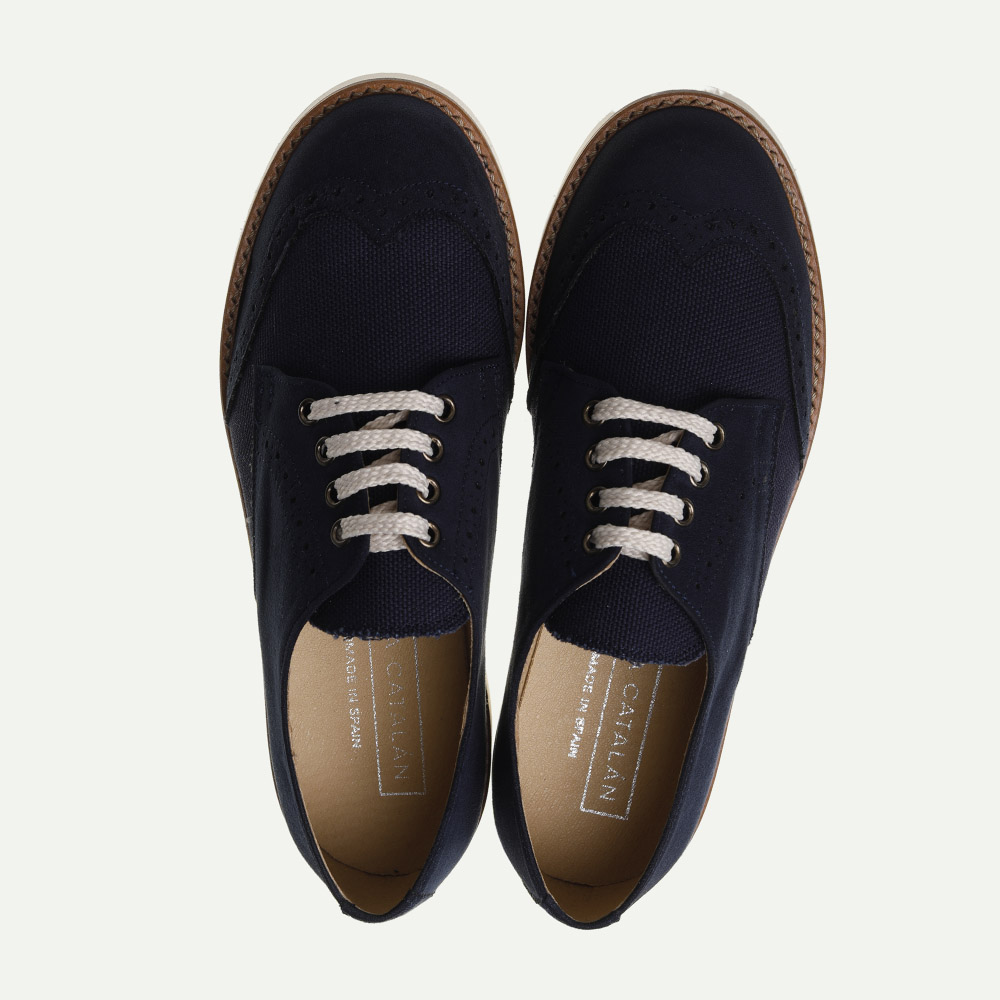 ZAPATO COMUNIÓN NIÑO ANTE Y LINO MARINO - Imagen 5