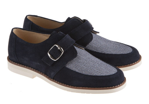 ZAPATO DE NIÑO COMUNIÓN SERRAJE MARINO COMBINADO - Imagen 2