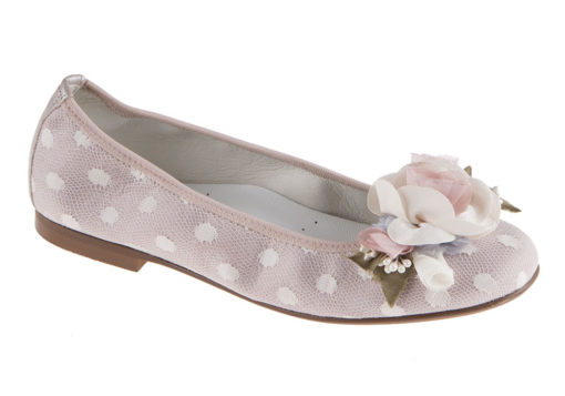 ZAPATO DE NIÑA COMUNIÓN PLUMETI TOPOS ROSA - Imagen 3