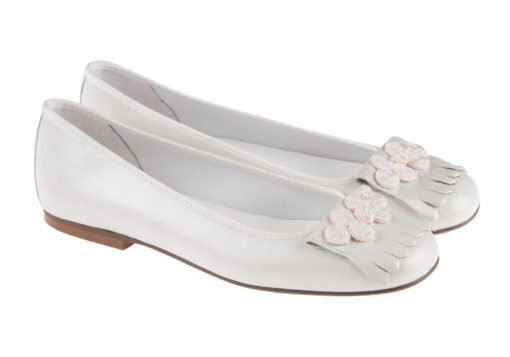ZAPATO DE NIÑA COMUNIÓN CRUDO NACARADO - Imagen 2