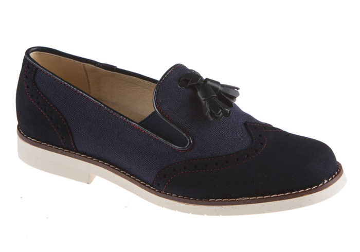 ZAPATO DE NIÑO COMUNIÓN ANTE Y LINO MARINO MOÑAS