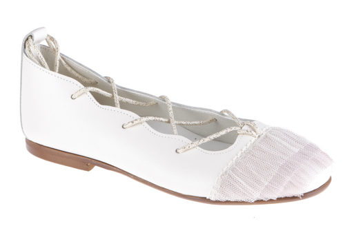 ZAPATO DE NIÑA COMUNIÓN TRENZADO BLANCO