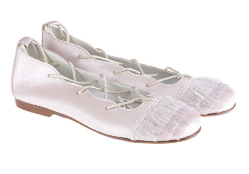 ZAPATO DE NIÑA COMUNIÓN NACARADO ROSA - Imagen 2