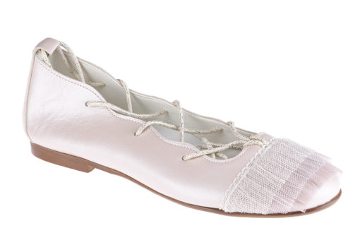 ZAPATO DE NIÑA COMUNIÓN NACARADO ROSA