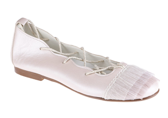 ZAPATO DE NIÑA COMUNIÓN NACARADO ROSA