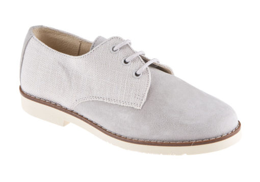 ZAPATO DE NIÑO COMUNIÓN ANTE Y LINO GRIS