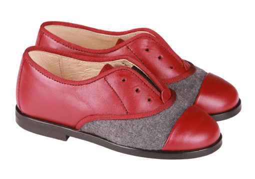 ZAPATO DE NIÑA BURDEOS-GRIS - Imagen 2