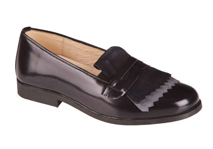 ZAPATO DE MUJER MOCASIN COPETE MARINO