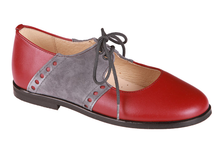 ZAPATO DE  NIÑA BURDEOS-GRIS