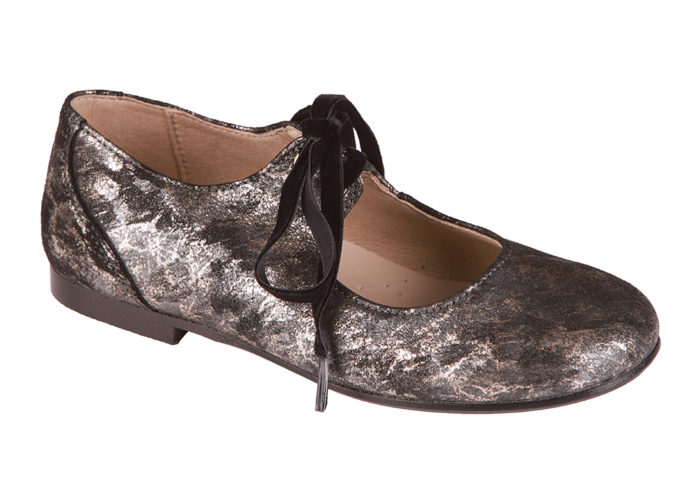 ZAPATO DE NIÑA DORADO Y NEGRO
