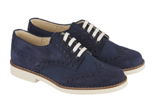 ZAPATO DE NIÑO COMUNIÓN ANTE Y LINO MARINO - Imagen 2