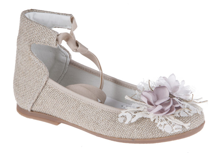 ZAPATO DE NIÑA COMUNION TALÓN ALTO LINO