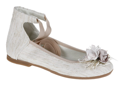 ZAPATO DE NIÑA COMUNIÓN TALON ALTO BEIG