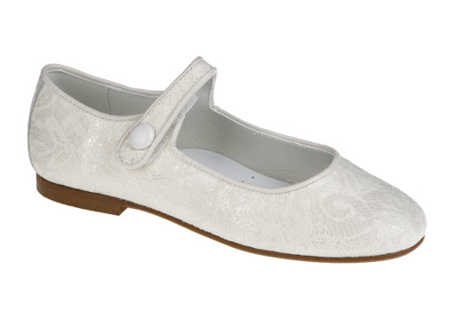 ZAPATO DE NIÑA COMUNIÓN ENCAJE CRUDO