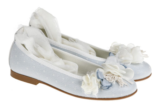 ZAPATO DE NIÑA COMUNIÓN PLUMETI COLOR CELESTE - Imagen 2
