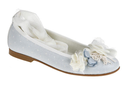 ZAPATO DE NIÑA COMUNIÓN PLUMETI COLOR CELESTE