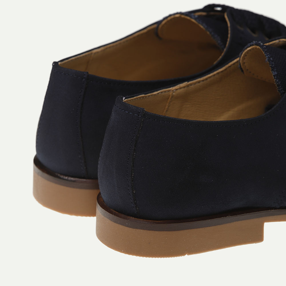 ZAPATO COMUNIÓN NIÑO ANTE Y LINO MARINO - Imagen 3