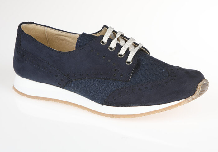 ZAPATO DE NIÑO COMUNIÓN ANTE Y LINO MARINO DEPORTIVO