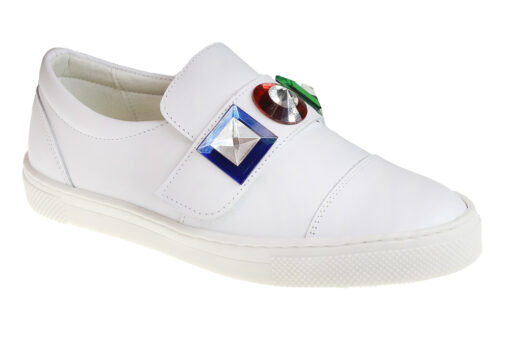 SNEAKER PIEL BLANCA CON VELCRO