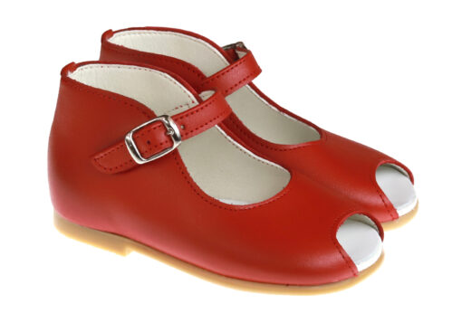 ZAPATO MERCEDITAS PIEL COLOR ROJO - Imagen 2
