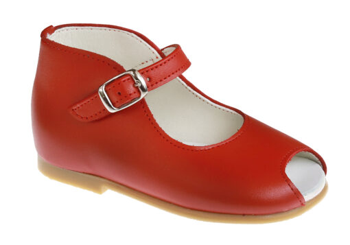ZAPATO MERCEDITAS PIEL COLOR ROJO