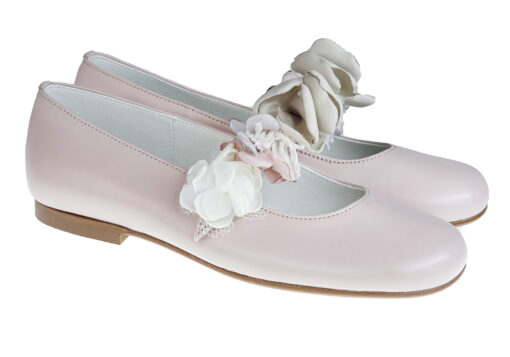 ZAPATO DE NIÑA COMUNIÓN PIEL ROSA - Imagen 2