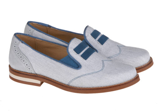 ZAPATO DE NIÑO COMUNIÓN MOCASIN GRIS - Imagen 2