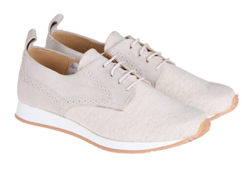 ZAPATO DE NIÑO COMUNIÓN BLUCHER DEPORTIVO CRUDO - Imagen 2