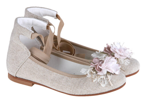 ZAPATO DE NIÑA COMUNIÓN TALON ALTO LINO - Imagen 2