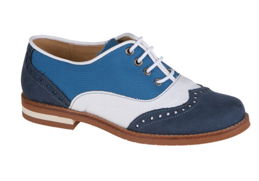 ZAPATO DE NIÑO COMUNIÓN AZUL AZAFATA Y BLANCO