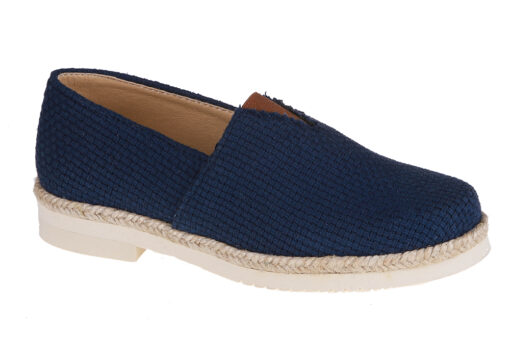 ZAPATO DE NIÑO COMUNIÓN ALPARGATA LINO AZUL