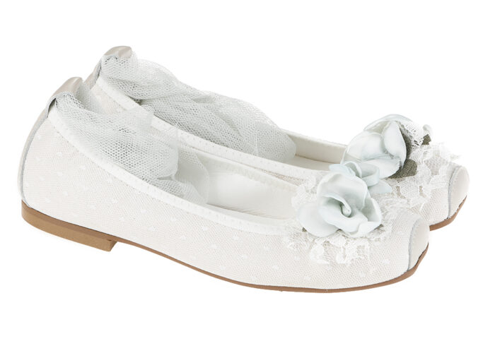 ZAPATO DE NIÑA COMUNIÓN LINO BLANCO ROTO