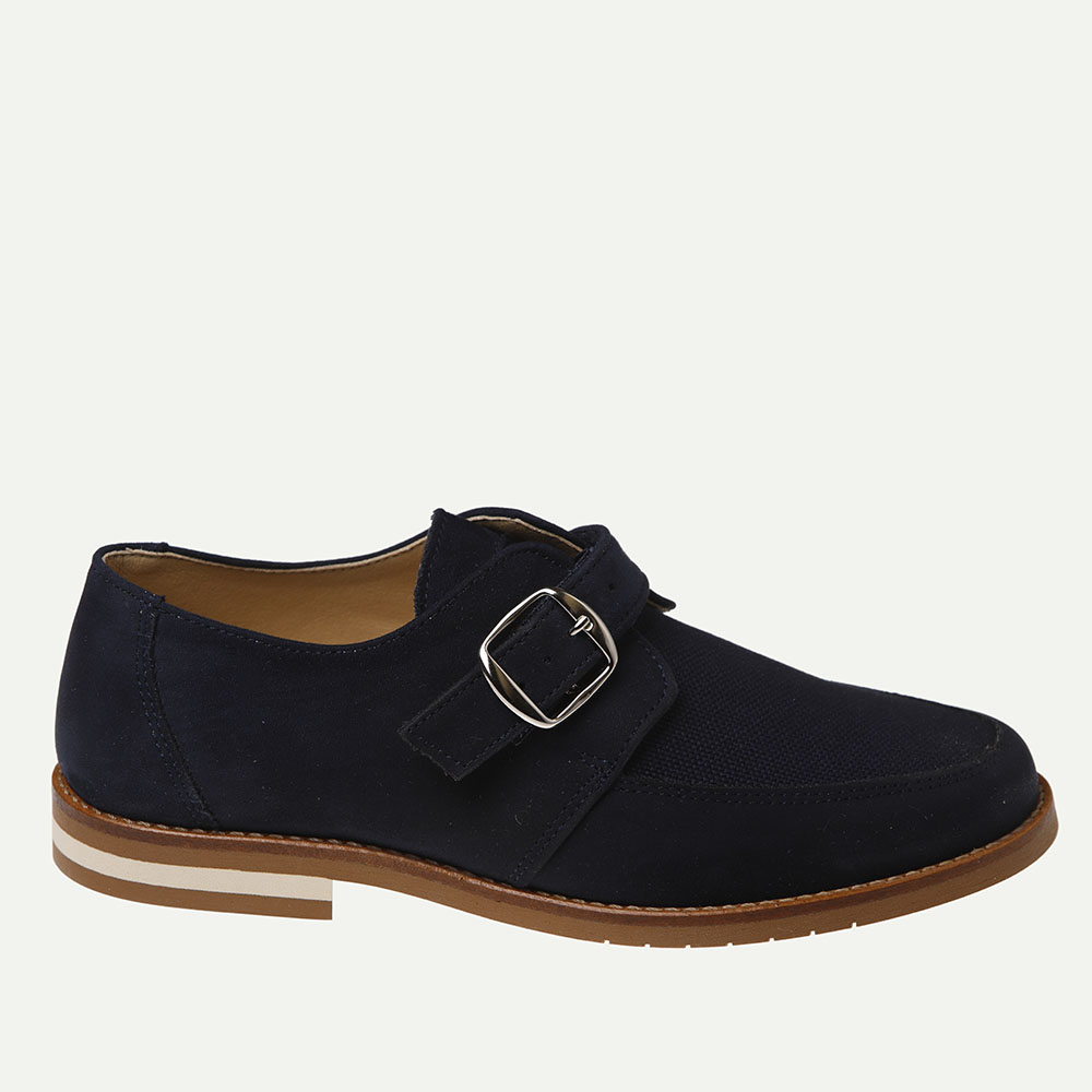 ZAPATO COMUNIÓN NIÑO ANTE Y LINO MARINO