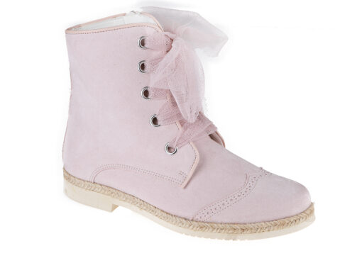 BOTA DE NIÑA COMUNIÓN ANTE ROSA