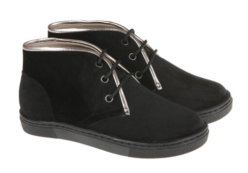 BOTA NIÑA DE INVIERNO TERCIOPELO RIBETE DORADO - Imagen 2