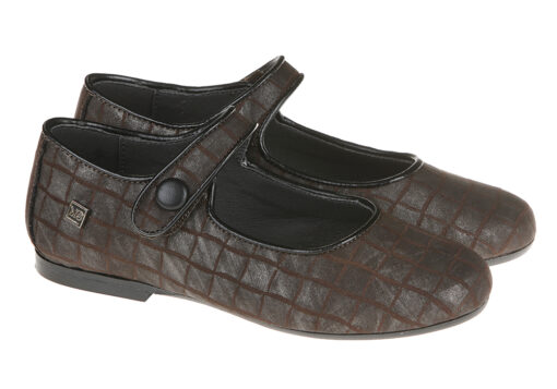 ZAPATO DE NIÑA TIPO MERCEDITAS FANTASIA MARRON - Imagen 2
