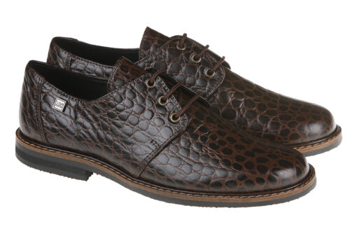 ZAPATO BLUCHER UNISEX COMBINADO MARRON - Imagen 2