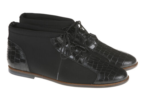 ZAPATO ABOTINADO LICRA NEGRO - Imagen 2