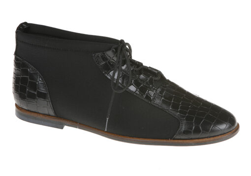 ZAPATO ABOTINADO LICRA NEGRO