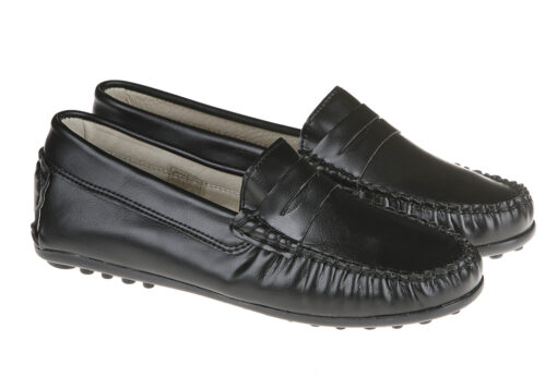 MOCASIN PIEL NEGRO CON PISO DE TACOS - Imagen 2